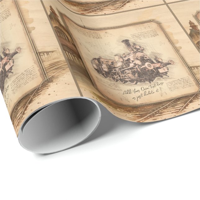 Papel De Presente Presente do maquinista/comboio de vapor de alta te (Ponta do rolo)