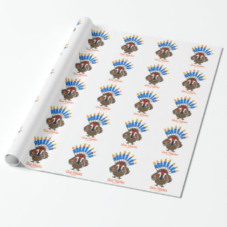 Papel De Presente Presente do menorah do peru de Thanksanukkah