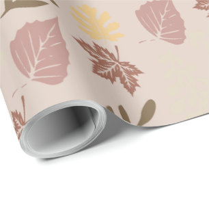 Papel De Presente Presente do Padrão de Outono 