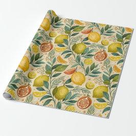 Papel De Presente Presente do Pomar de Limão Toscano