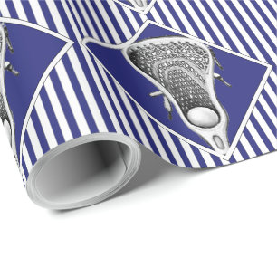 Papel De Presente Presente do Time de Lacrosse Azul