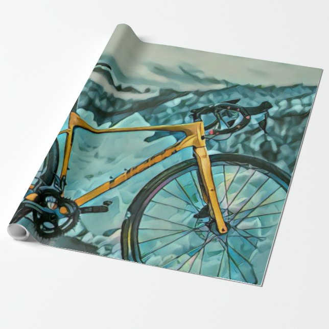 Papel De Presente Presente do touro de bicicleta (Desenrolado)