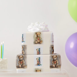 Papel De Presente Presente do Urso de Teddy