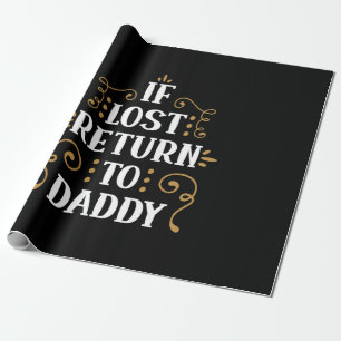Papel De Presente Presente do Vovô Se Perdido Devolver ao Papai