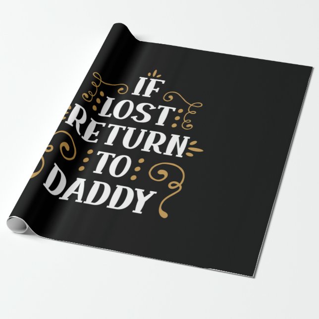 Papel De Presente Presente do Vovô | Se Perdido Devolver ao Papai (Desenrolado)