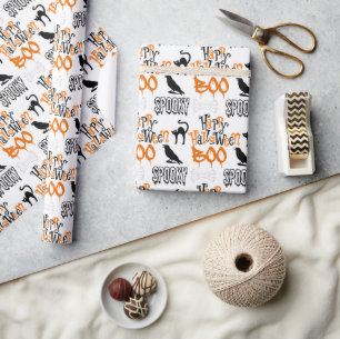 Papel De Presente Presente Feliz Halloween Assustador