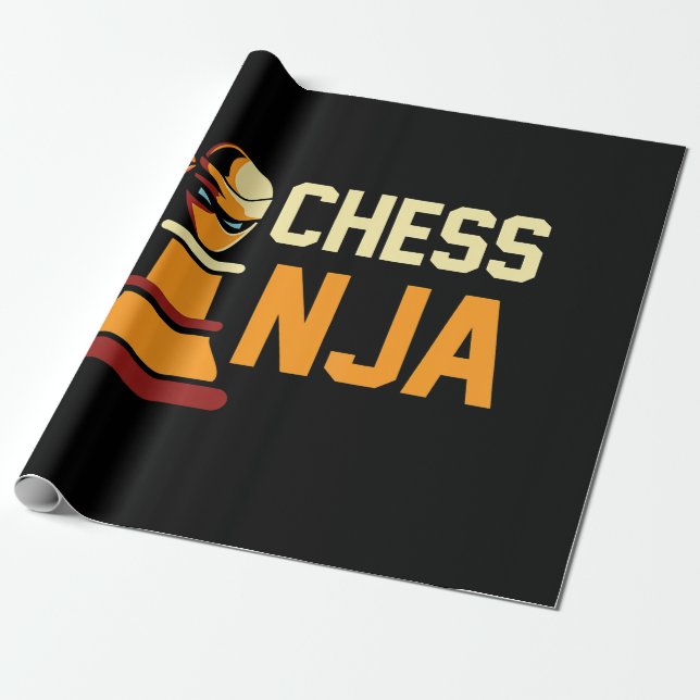 Papel De Presente Presente legal Chess Ninja Chess (Desenrolado)