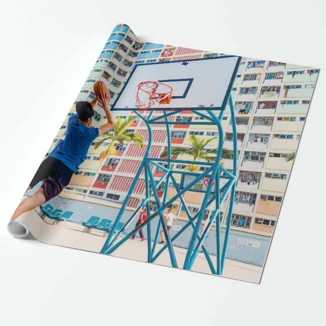 Papel De Presente Presente legal de Basquete (Desenrolado)