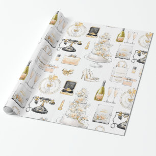 Papel De Presente Presente para Chá de Noiva Casamento Magnólia