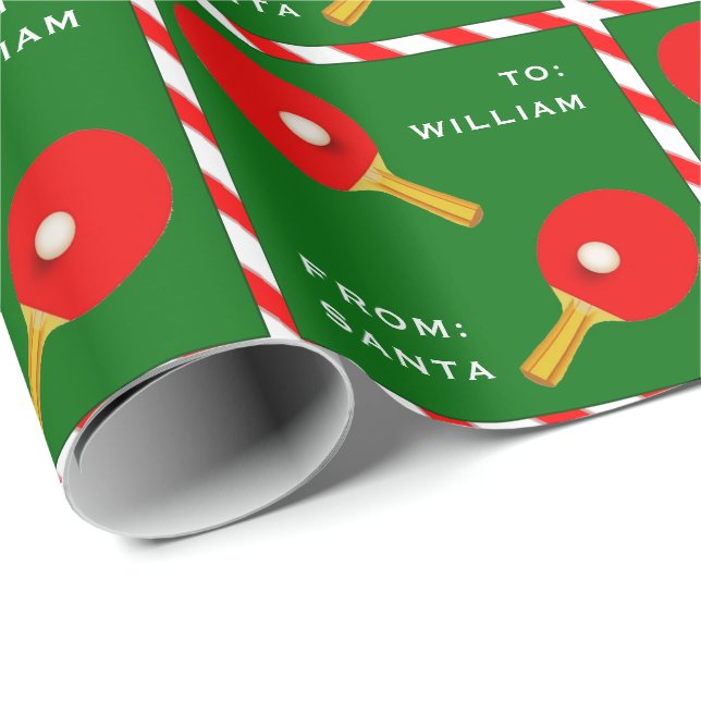 Papel De Presente Presente para Jogador de Tênis de Mesa Ping-Pong (Ponta do rolo)