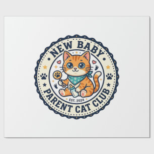 Papel De Presente Presente para Mãe de Gato - Novo Bebê P