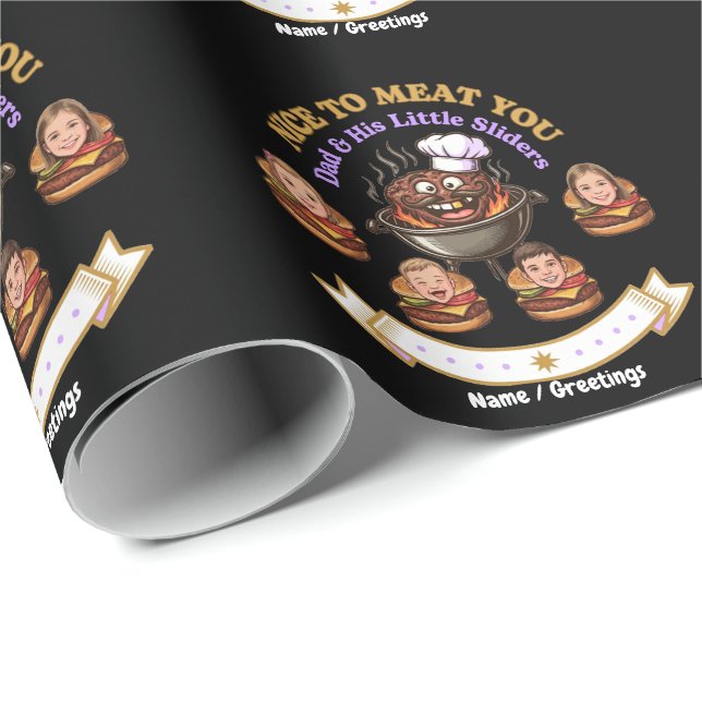 Papel De Presente Presente Personalizado BBQ Grill Master - Prazer e (Ponta do rolo)