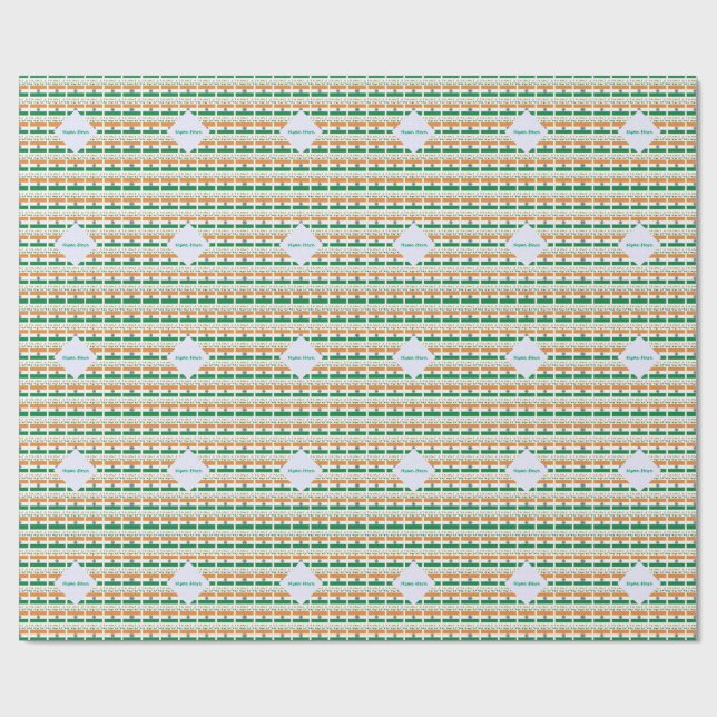 Papel De Presente Presente Personalizado com Azulejos da Índia (Aberto)