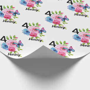 Papel De Presente Presente personalizado de aniversário e idade da 