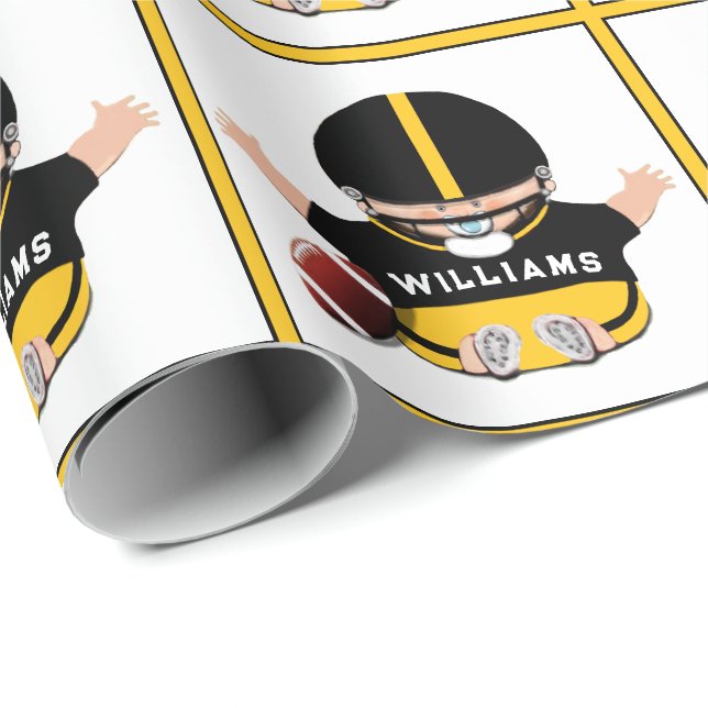 Papel De Presente Presente Personalizado de Futebol para Bebês (Ponta do rolo)