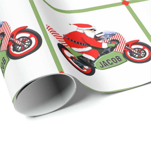 Papel De Presente Presente Personalizado de Motocross (Ponta do rolo)