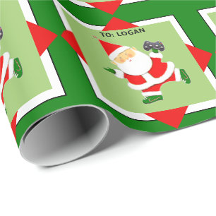Papel De Presente Presente personalizado de Natal para jogadores de 
