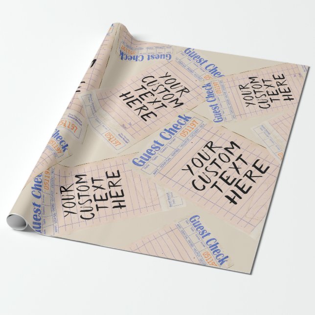Papel De Presente Presente Personalizado de Nota de Cliente (Desenrolado)