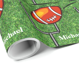 Papel De Presente Presente Personalizado Do Posto Futebol E Do Objet