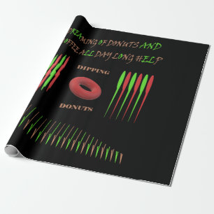 Papel De Presente Presente preto divertido Haloween com texto