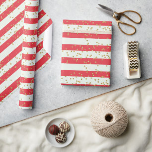 Papel De Presente Presente Simples E Dourado De Glitter Kids