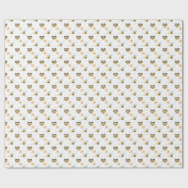 Papel De Presente Presente Temático de Abelha Melífera e Apicultor p
