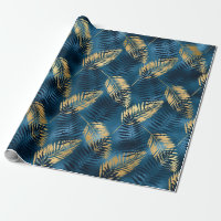 Presente Tropical Elegante Metálico Azul