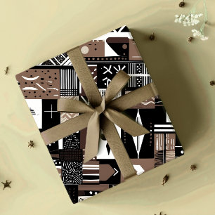 Papel De Presente Presentes Afro-Americanos Tribais Geométricos
