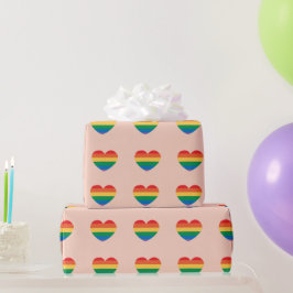 Papel De Presente Presentes Coloridos Corações Arco-Íris Autismo Neu