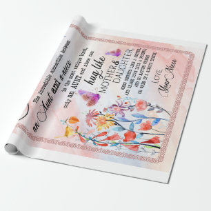 Papel De Presente Presentes da Tia Carta para Minha Tia Querida da