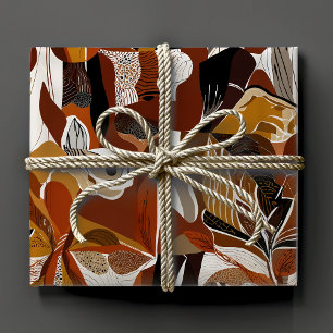 Papel De Presente Presentes de abstrato Botânicos para Amantes da Na