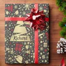 Presentes de Árvore de Apelidos de Natal em Vermel