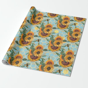Papel De Presente Presentes de girassol Brilho Como Girassol