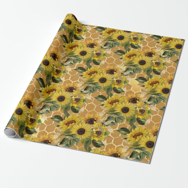 Papel De Presente Presentes de girassol | Faça Como Um Girassol (Desenrolado)