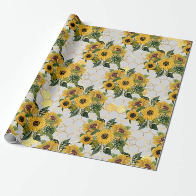 Papel De Presente Presentes de girassol | Sentir-Se Como Um Girassol (Desenrolado)