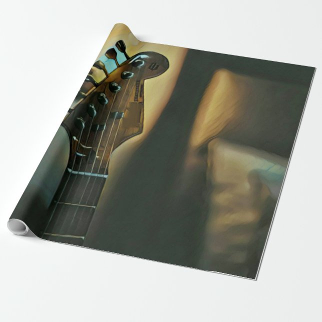 Papel De Presente Presentes de guitarra vindimada (Desenrolado)