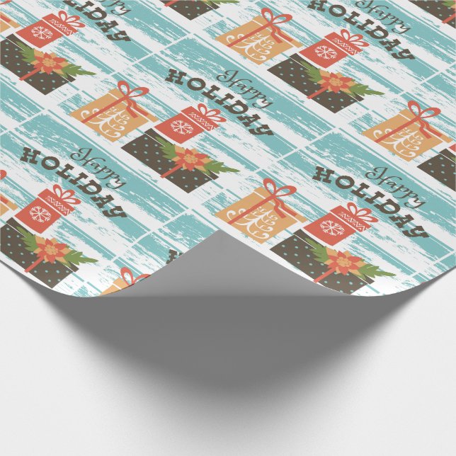 Papel De Presente Presentes de Natal de Férias Felizes (Ponta)