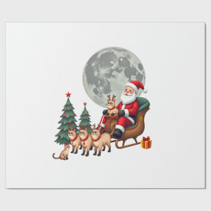 Papel De Presente Presentes de Natal de Rena Siamesa para Amantes de