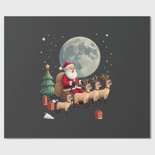 Papel De Presente Presentes de Natal de Rena Siamesa para Amantes de