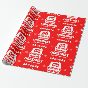 Papel De Presente Presentes de Natal do Canal Narrowboat