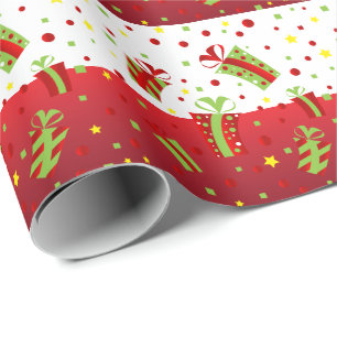 Papel De Presente Presentes de Natal Festivos