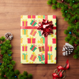 Papel De Presente Presentes de Natal Festivos