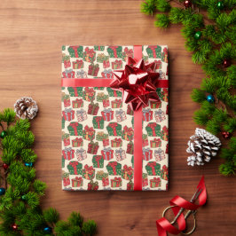 Papel De Presente Presentes de Natal Sortidos & Laços