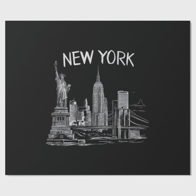 Papel De Presente Presentes de Nova York para Homens Mulheres Cidade (Aberto)