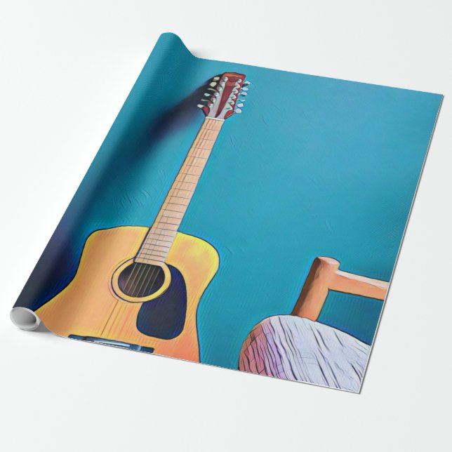 Papel De Presente Presentes guitarristas (Desenrolado)