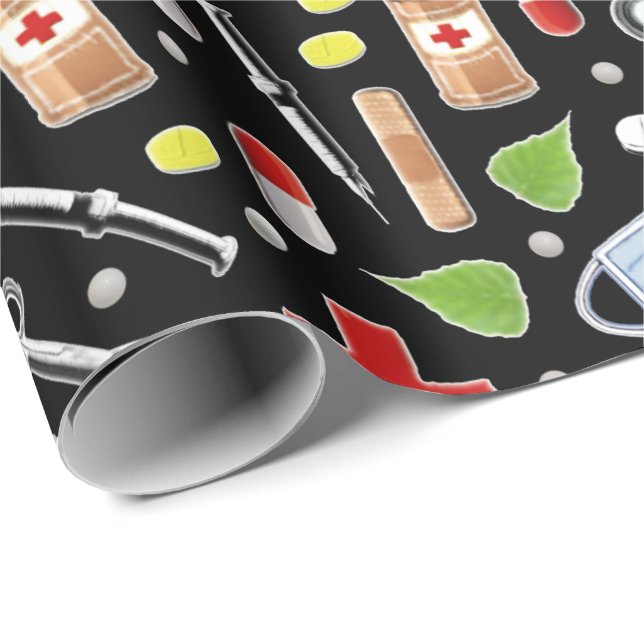 Papel De Presente Presentes Médicos (Ponta do rolo)
