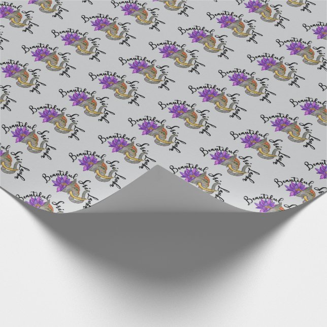 Papel De Presente Presentes no Sri Lanka com Elefante e Lotus (Ponta)