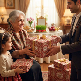 Papel De Presente Presentes para jantar de Ano Novo Persa Nowruz Ver