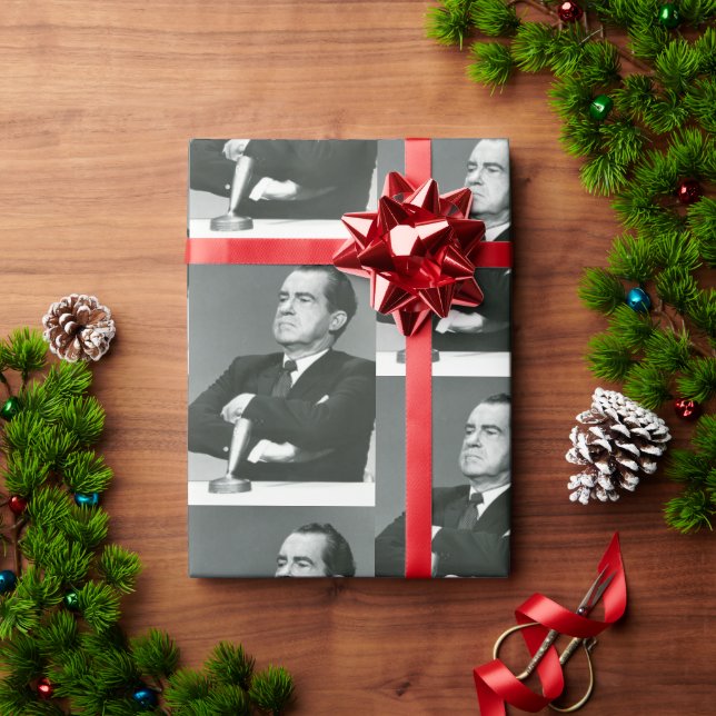 Papel De Presente Presidente Richard M. Nixon Collectible Republican (Presente de Natal)