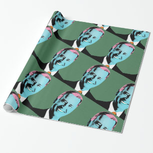 Papel De Presente Presidente Verde Biden Pop Art